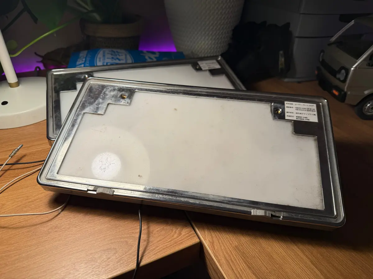 Jdm Light Up License Plate Frame - Pair 1