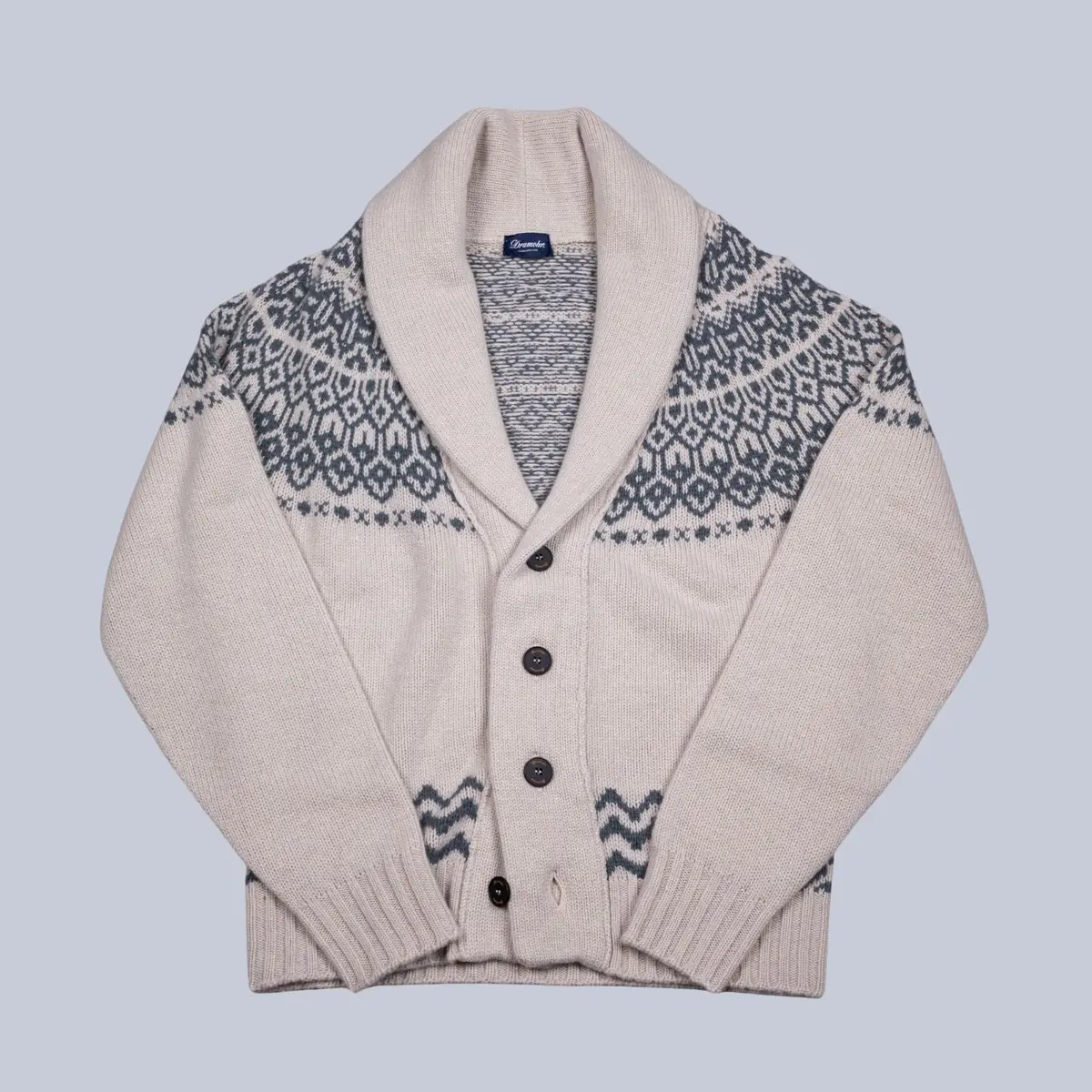 Beige Cashmere Ski Cardigan 1