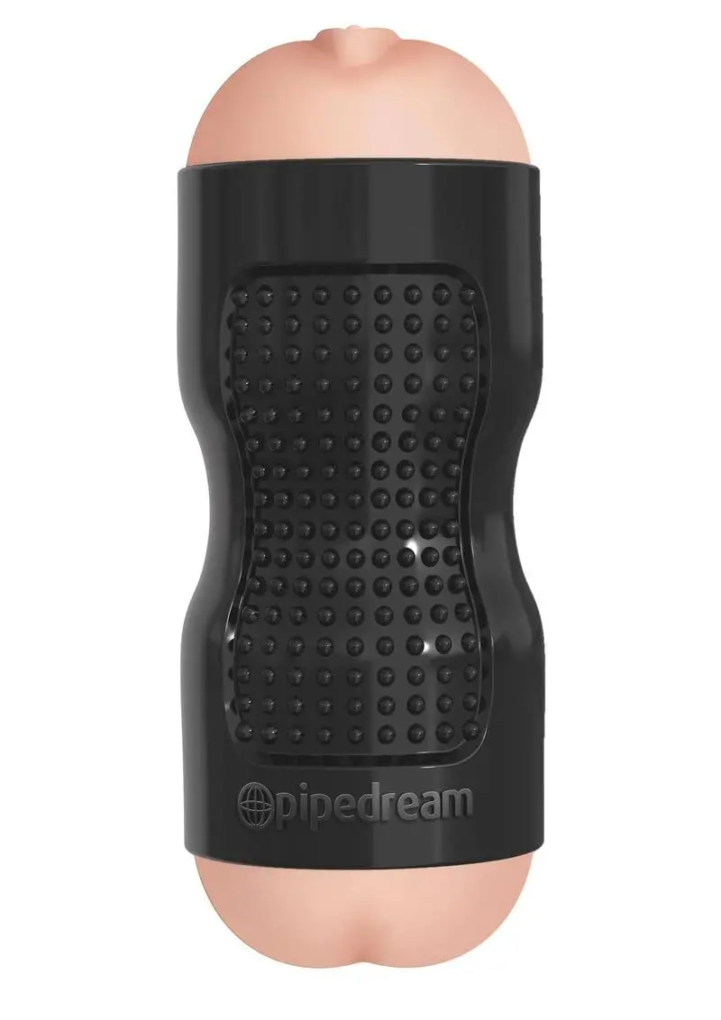 Pipedream Extreme Toyz Tight Grip Pussy & Ass Masturbator - Pussy And Butt - Black/Vanilla 1