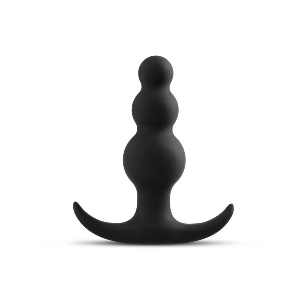 Anal Adventures Platinum - Beaded Plug - Black 1