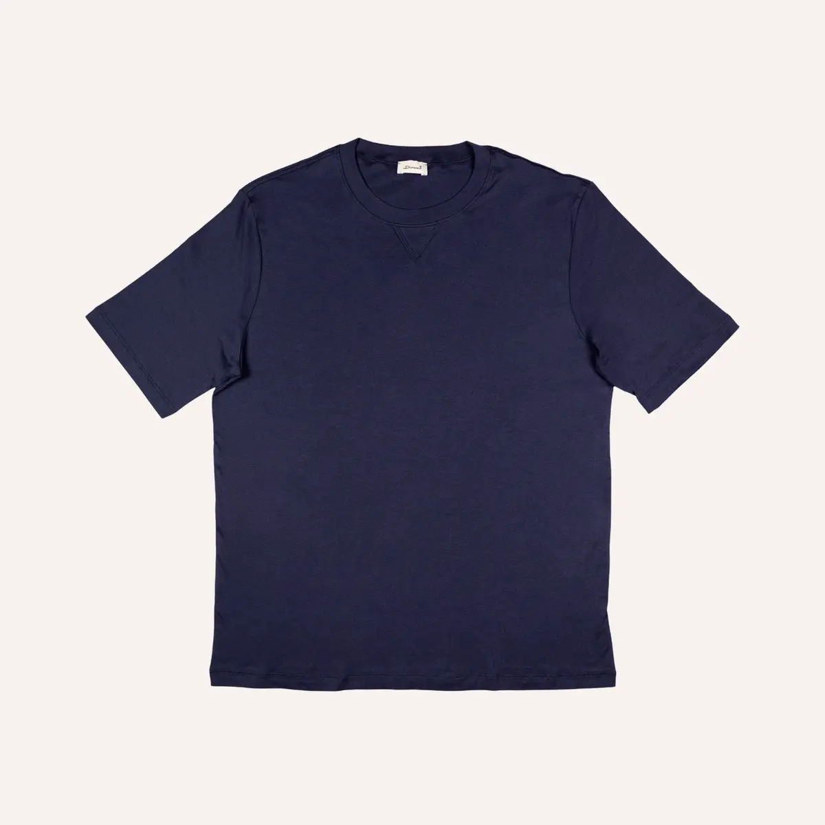 Navy Crewneck Cotton Modal T-Shirt 1