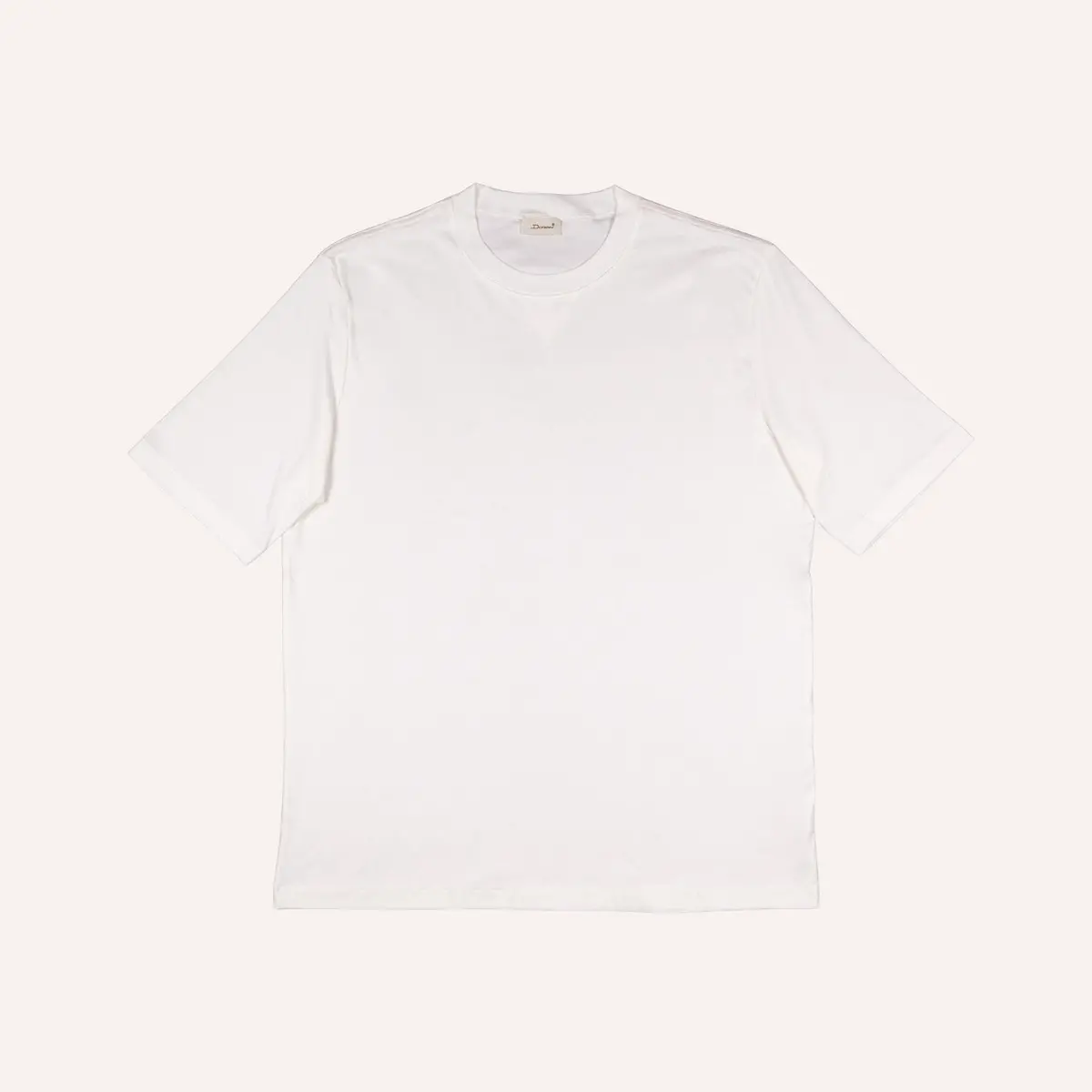 White Crewneck Cotton Modal T-Shirt 1
