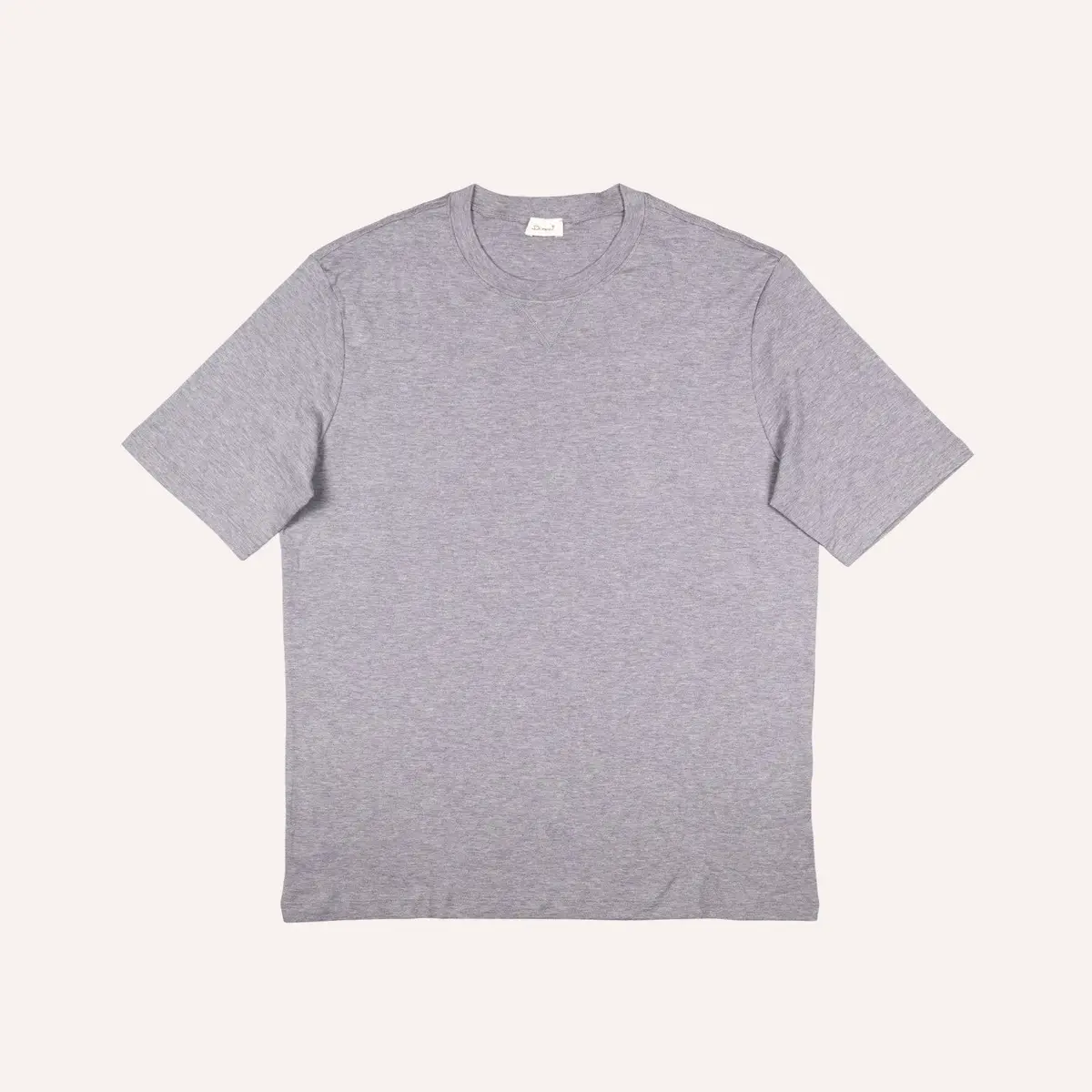 Grey Crewneck Cotton Modal T-Shirt 1