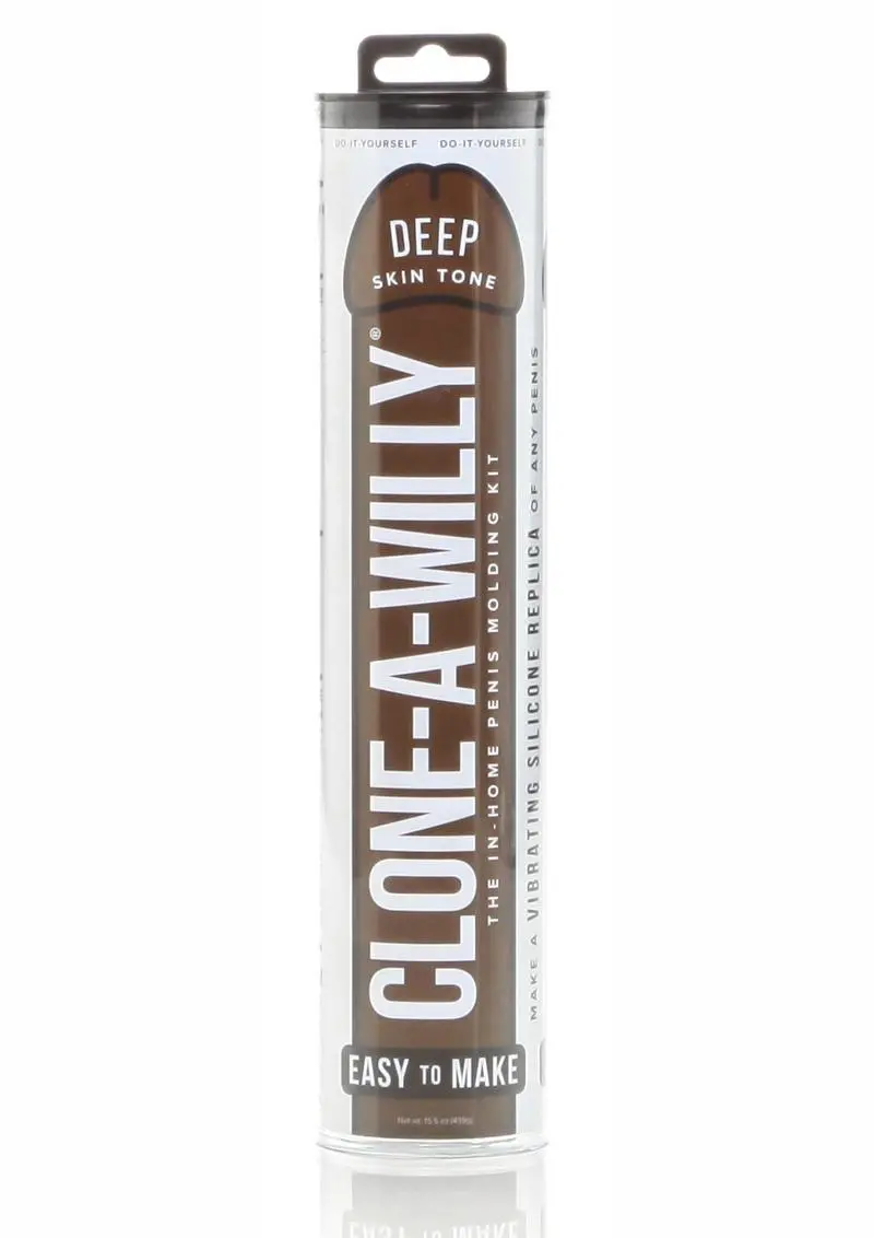 Clone-A-Willy Silicone Dildo Molding Kit With Vibrator - Deep Skin Tone - Chocolate 1