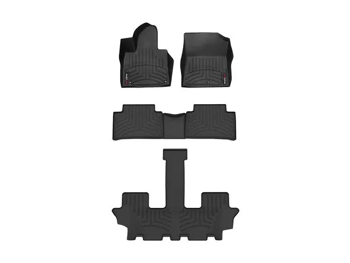 Alfombra Weathertech Para Kia Sorento 2021 En Adelante. Incluye Floorliner 1Ra, 2Da Y 3Ra Fila En Color Negro. 1
