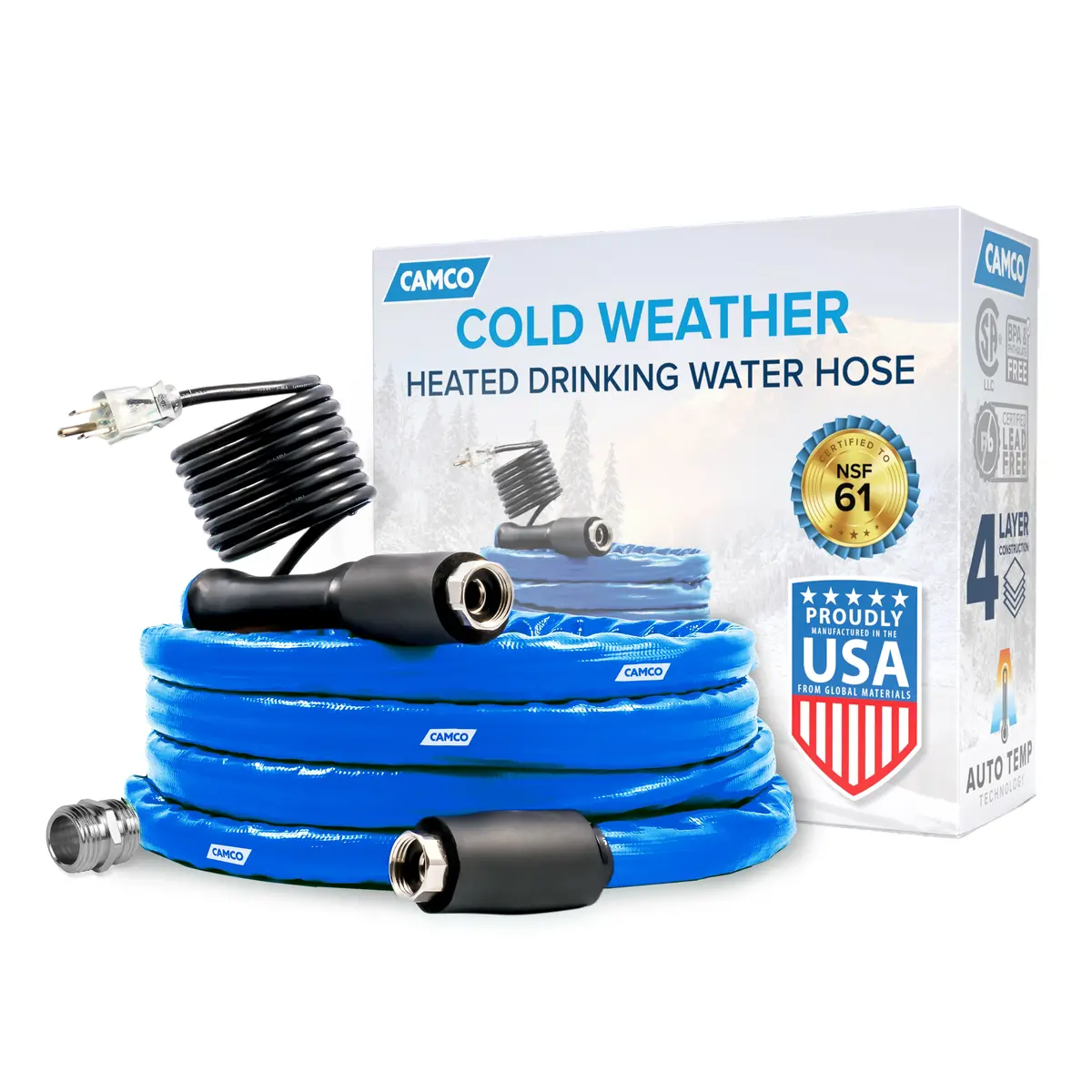 Heated Drinking Water Hose -20, 12', 5/8"Id (E/F) Cetlus Llc 1