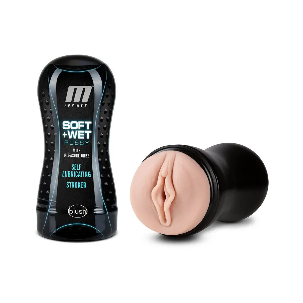 M For Men - Soft And Wet - Pussy With Pleasure Orbs - Self Lubricating Stroker Cup - Vanilla 1
