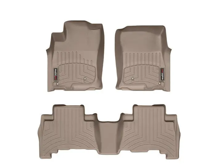 Alfombra Weathertech Para Toyota 4Runner Prado / Lexus Gx 2010 Al 2013 Kit Con Floorliner 1Ra 2Da Fila En Color Beige 1