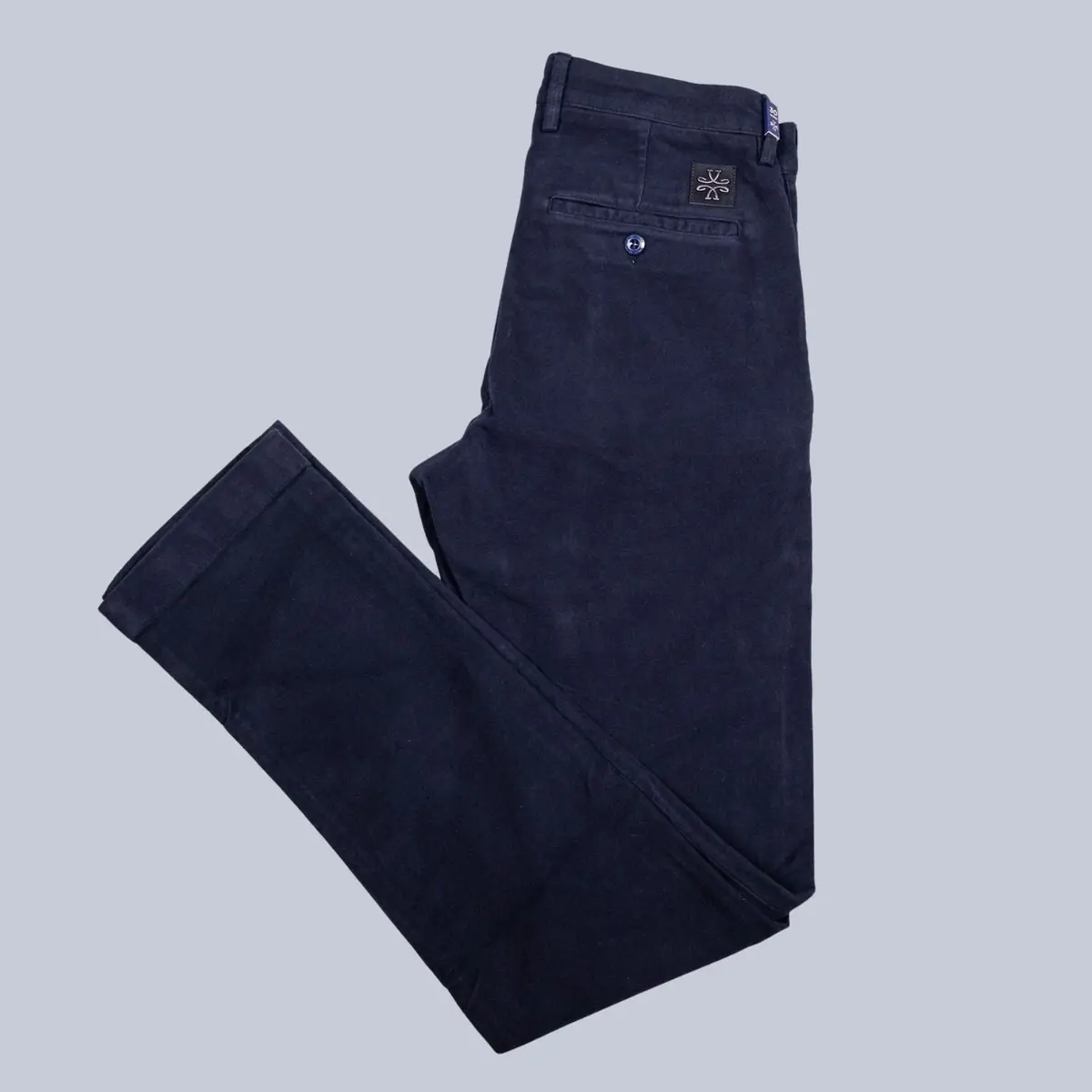 Navy Soft Moleskin Trousers 1