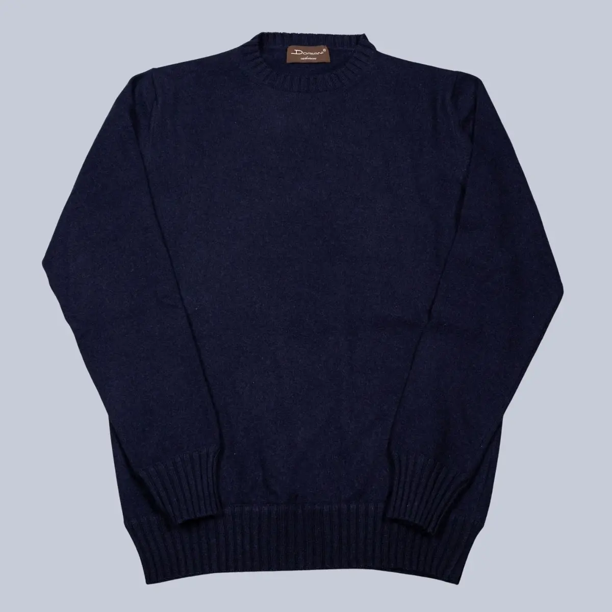 Navy Cashmere Crewneck Sweater 1