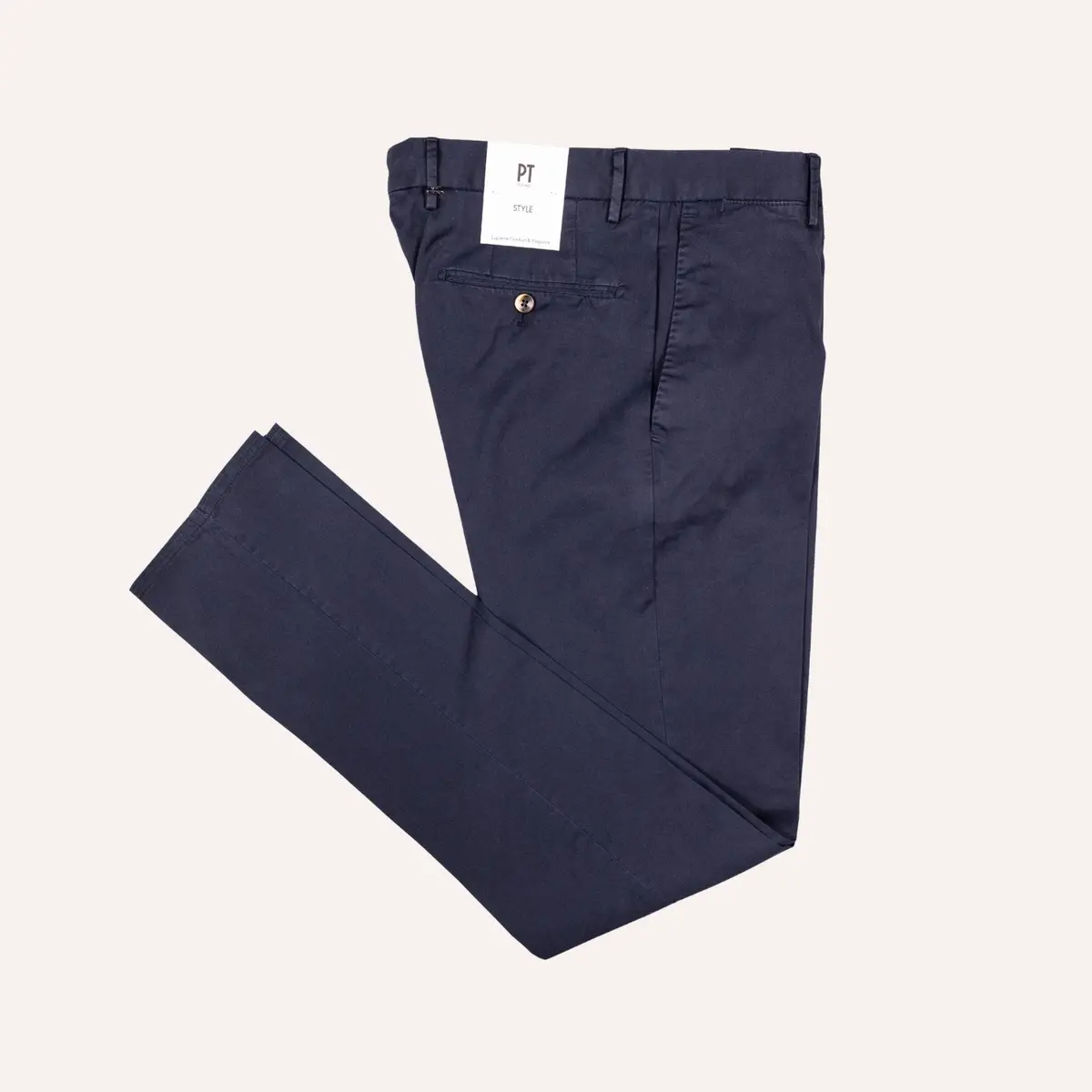 Washed Navy Cotton Chino 1