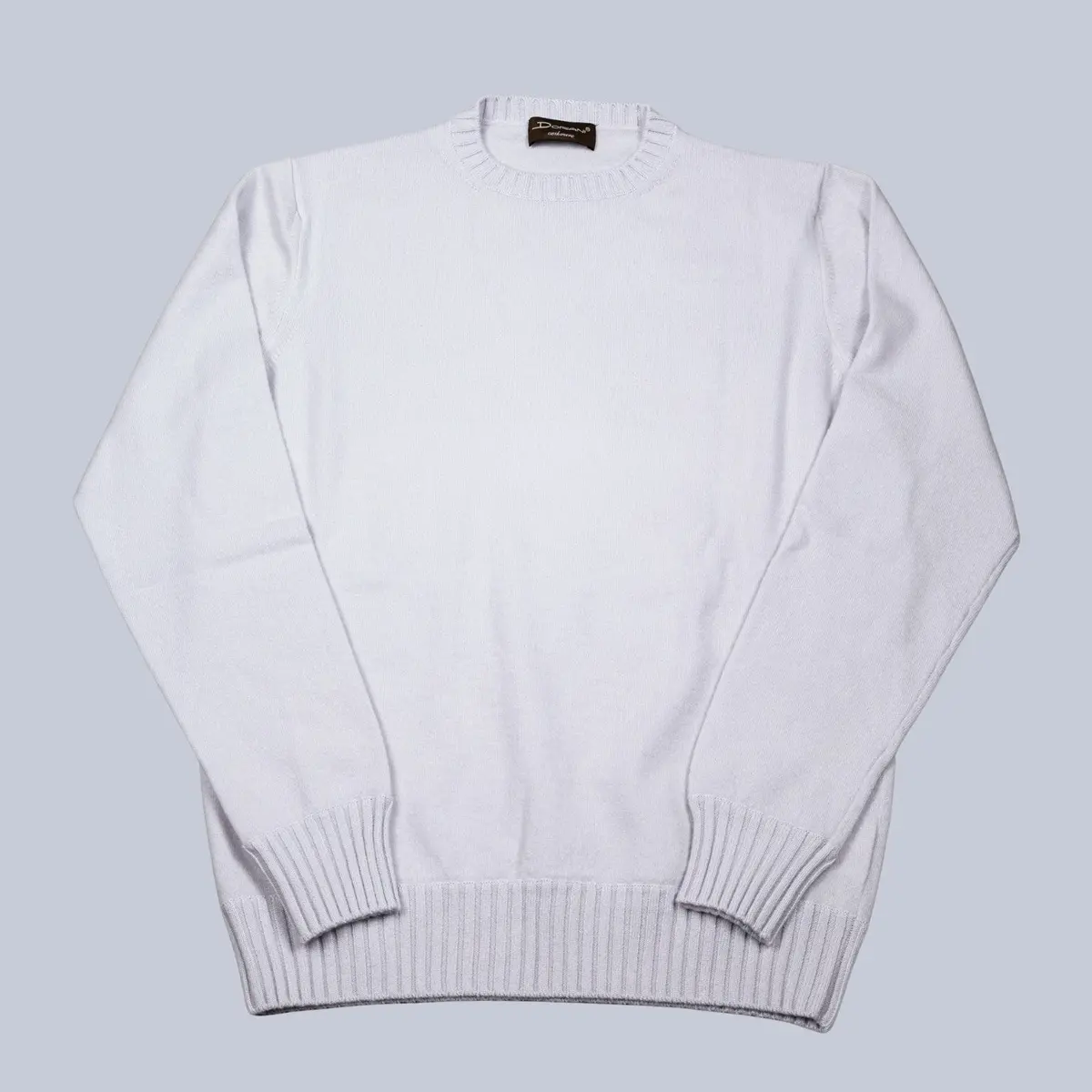 Stone Grey Cashmere Crewneck Sweater 1