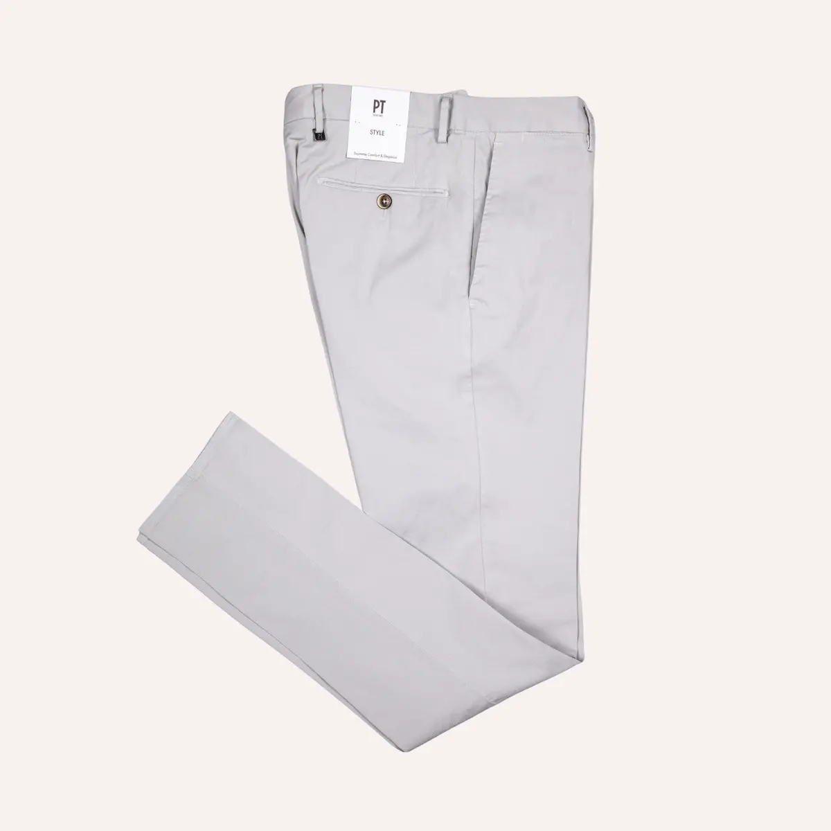 Dove Grey Cotton Chino 1