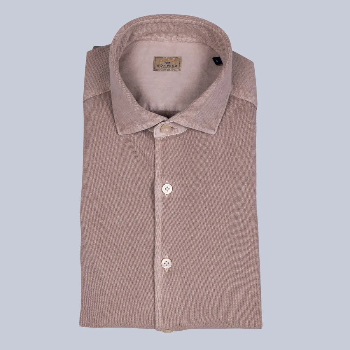 Cappuccino Taupe Cotton Jersey Shirt 1