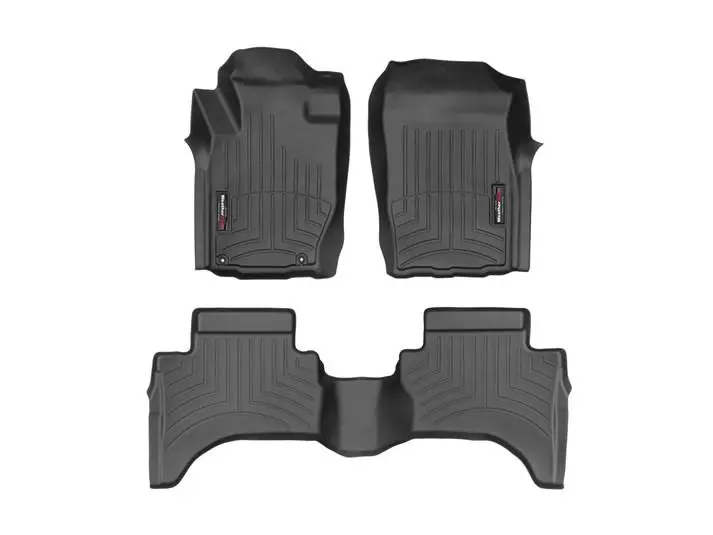 Alfombra Weathertech Para Mitsubishi L200 2015+ Kit Con Floorliner 1Ra Y 2Da Fila En Color Negro. 1