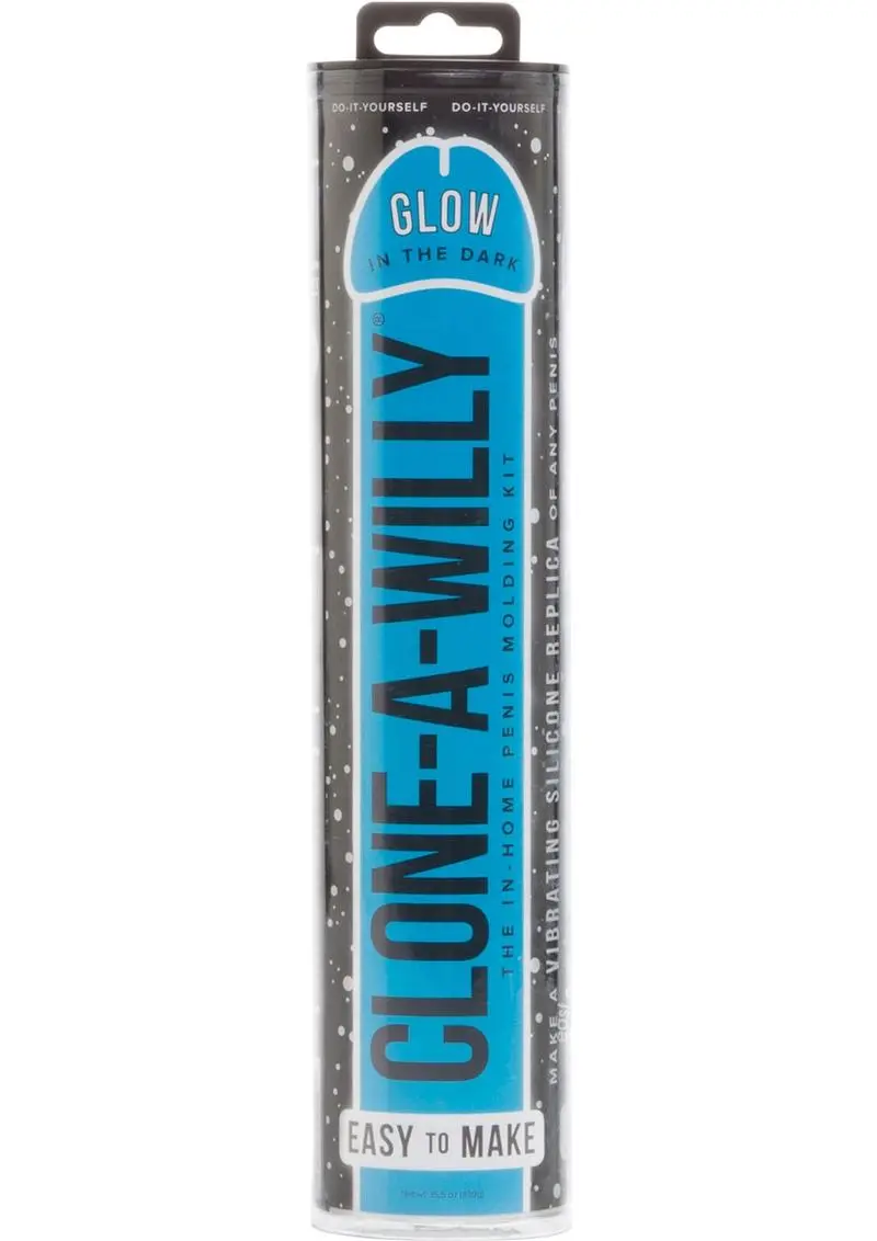 Clone-A-Willy Silicone Dildo Molding Kit With Vibrator - Glow In The Dark - Blue 1