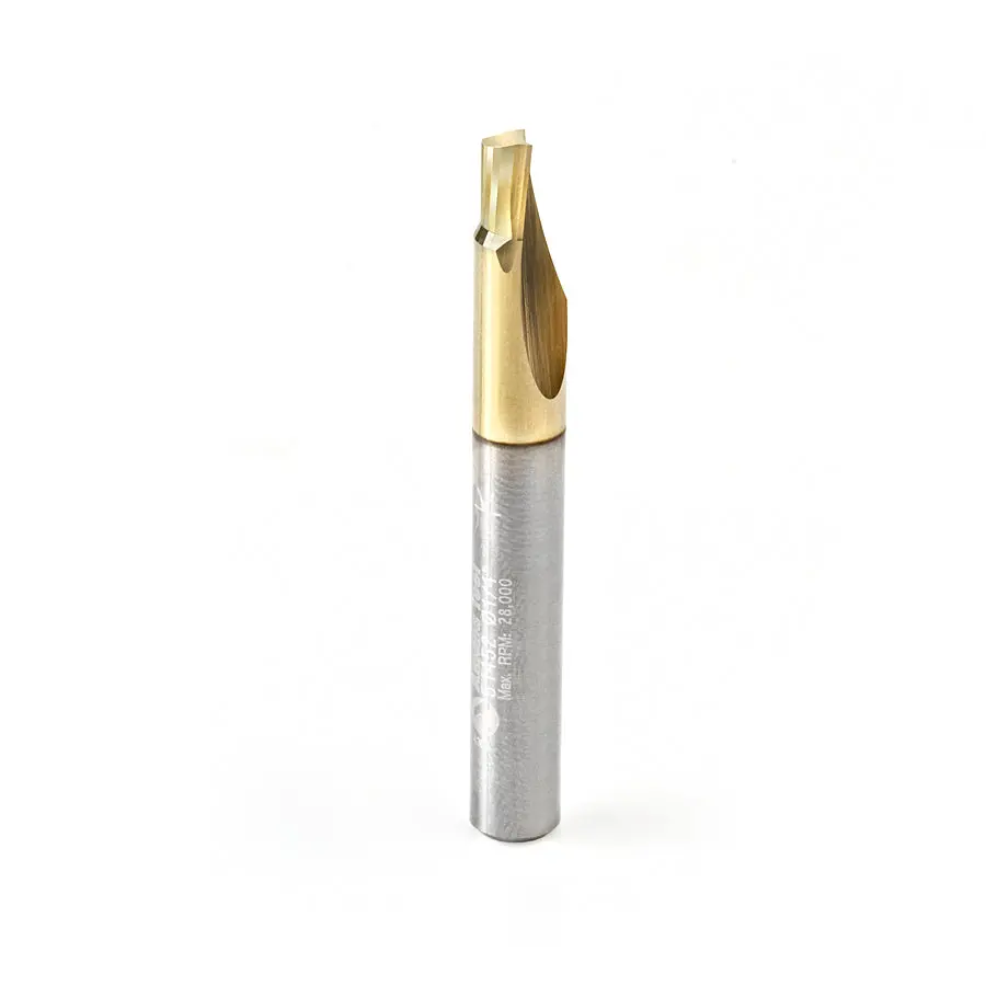 1/4" Single Flute Up-Cut Solid Carbide Zrn Coated 1