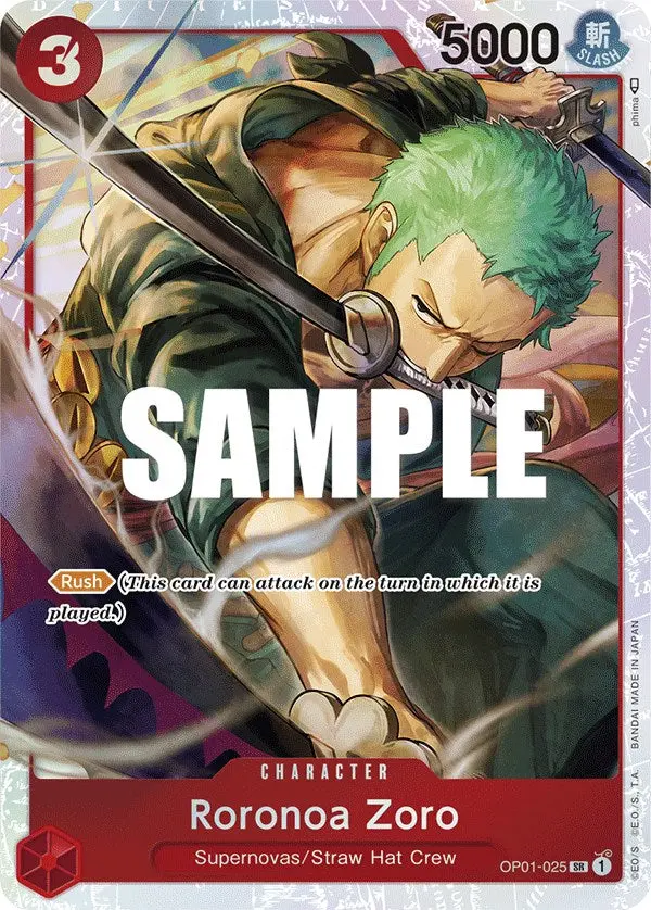 Roronoa Zoro - Op01-025 (Ultra Deck: The Three Captains) [Op-Pr - Op01-025] 1