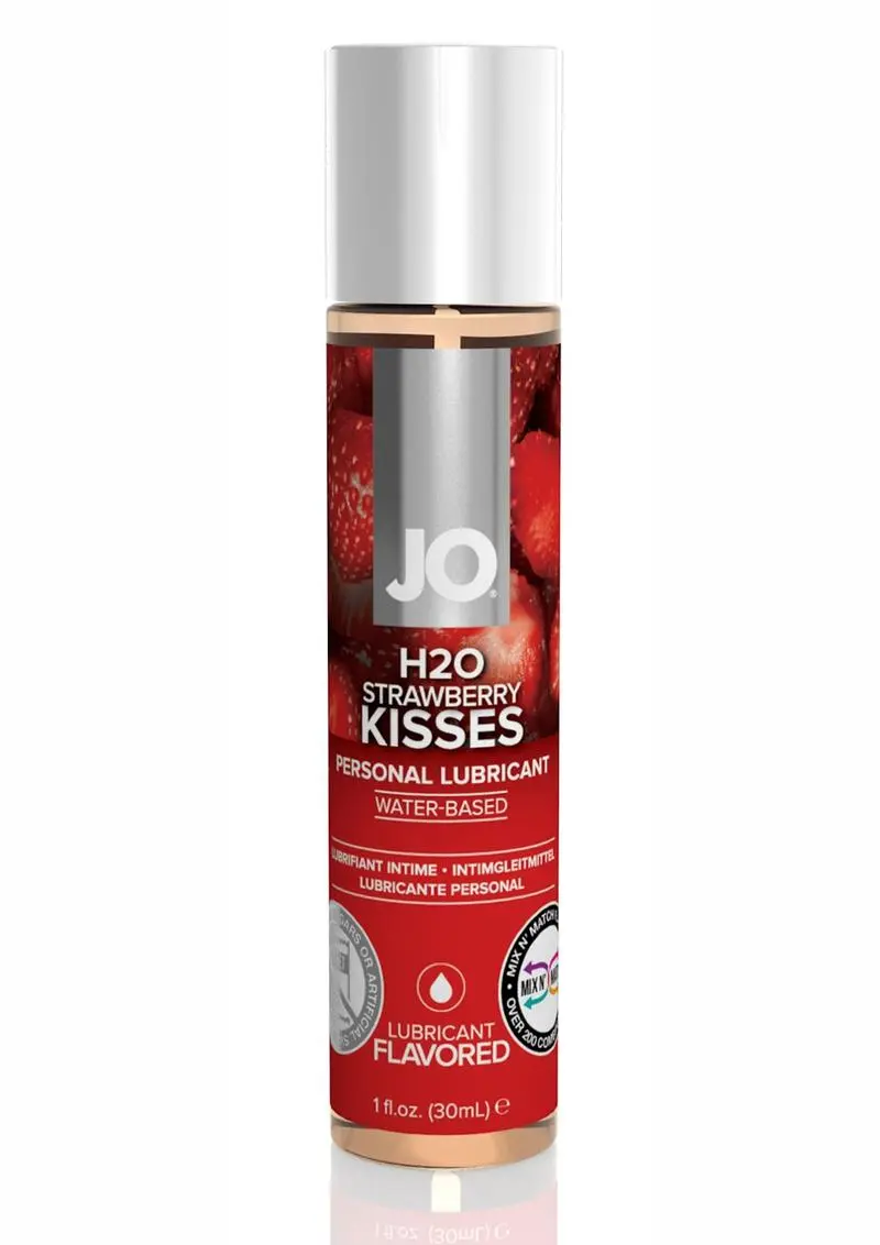 Jo H2o Water Based Flavored Lubricant Strawberry Kisses 1