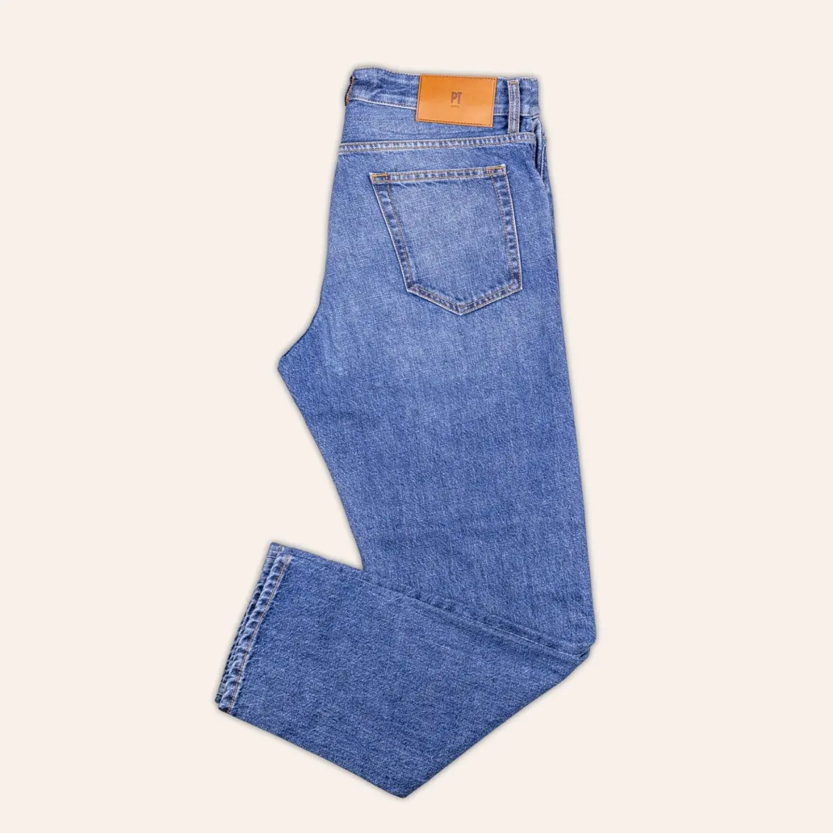Washed Mid Blue Denim Modern Cut 1