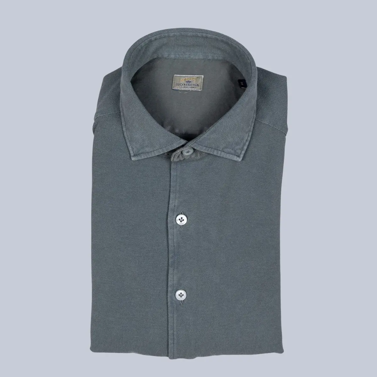 Dark Jaded Green Cotton Jersey Shirt 1