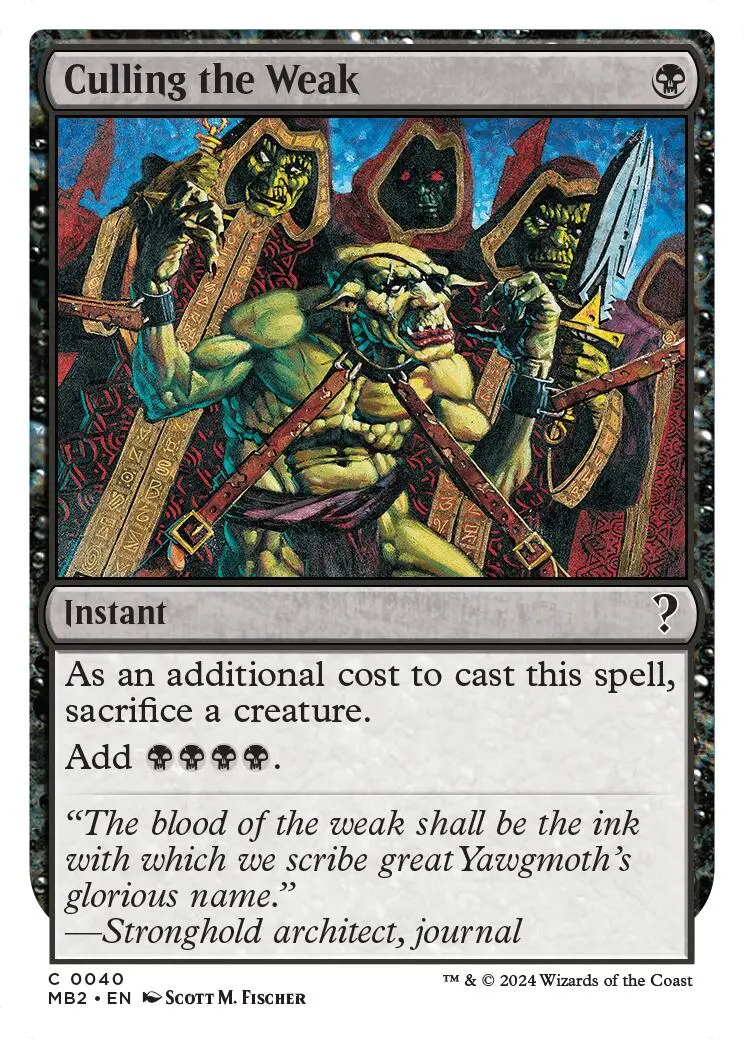 Culling The Weak (White Border) [Mb2 - 40] 1