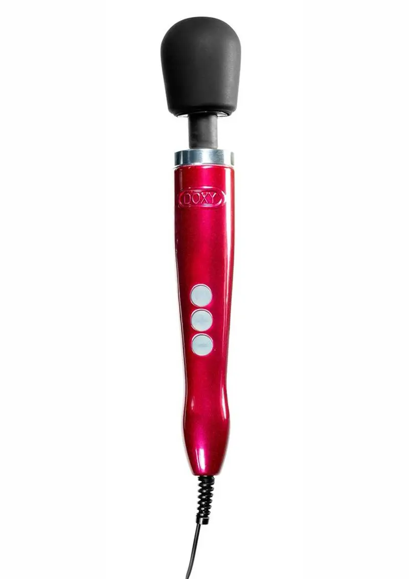 Doxy Die Cast Wand Metal Plug-In Vibrating Body Massager - Red 1