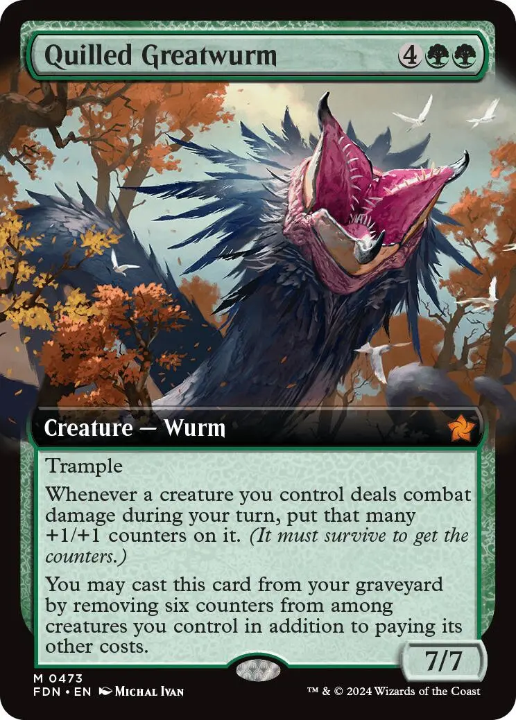Quilled Greatwurm (Extended Art) [Fdn - 473] 1