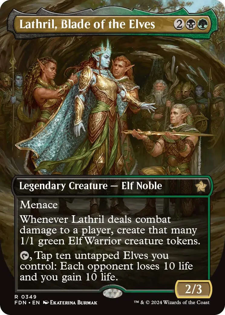 Lathril, Blade Of The Elves (Borderless) [Fdn - 349] 1