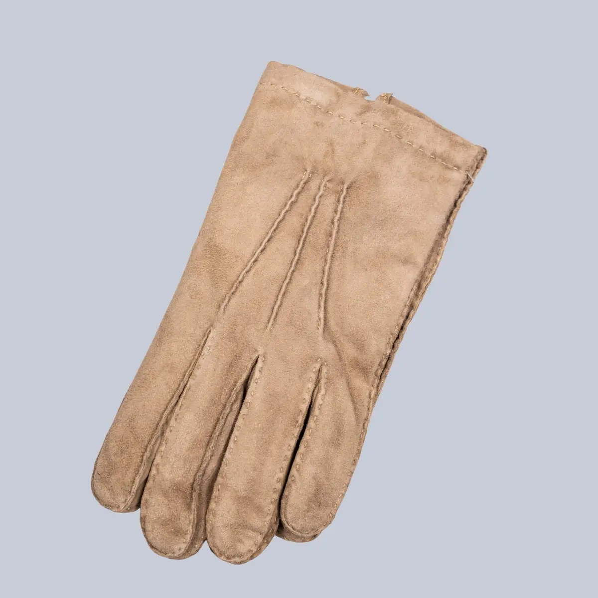 Taupe Suede Cashmere Lined Gloves 1