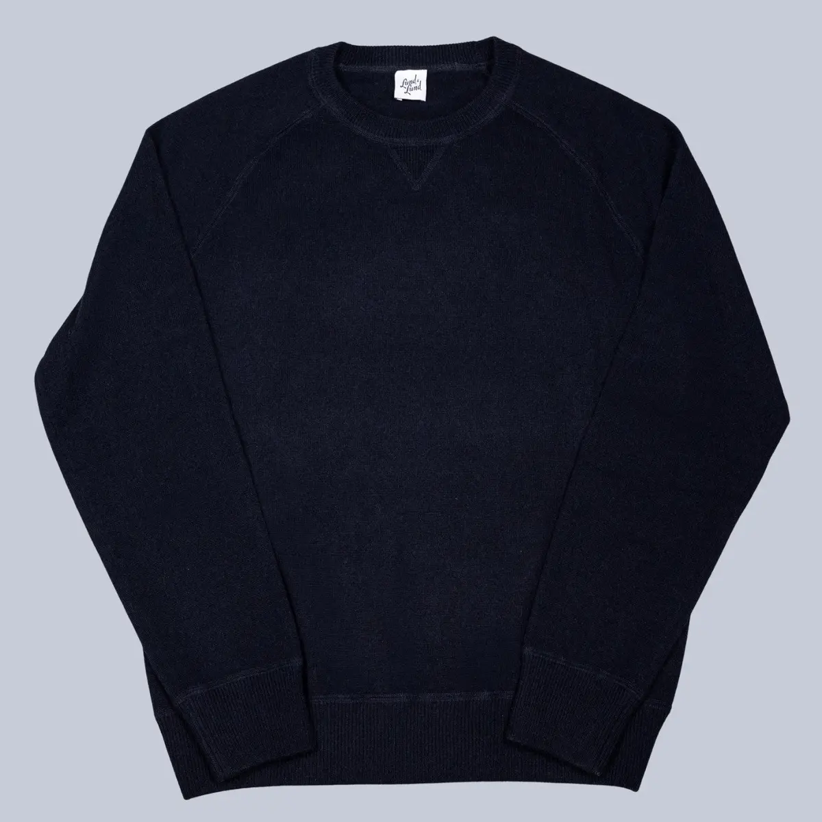 Navy Raglan Cashmere Sweater 1