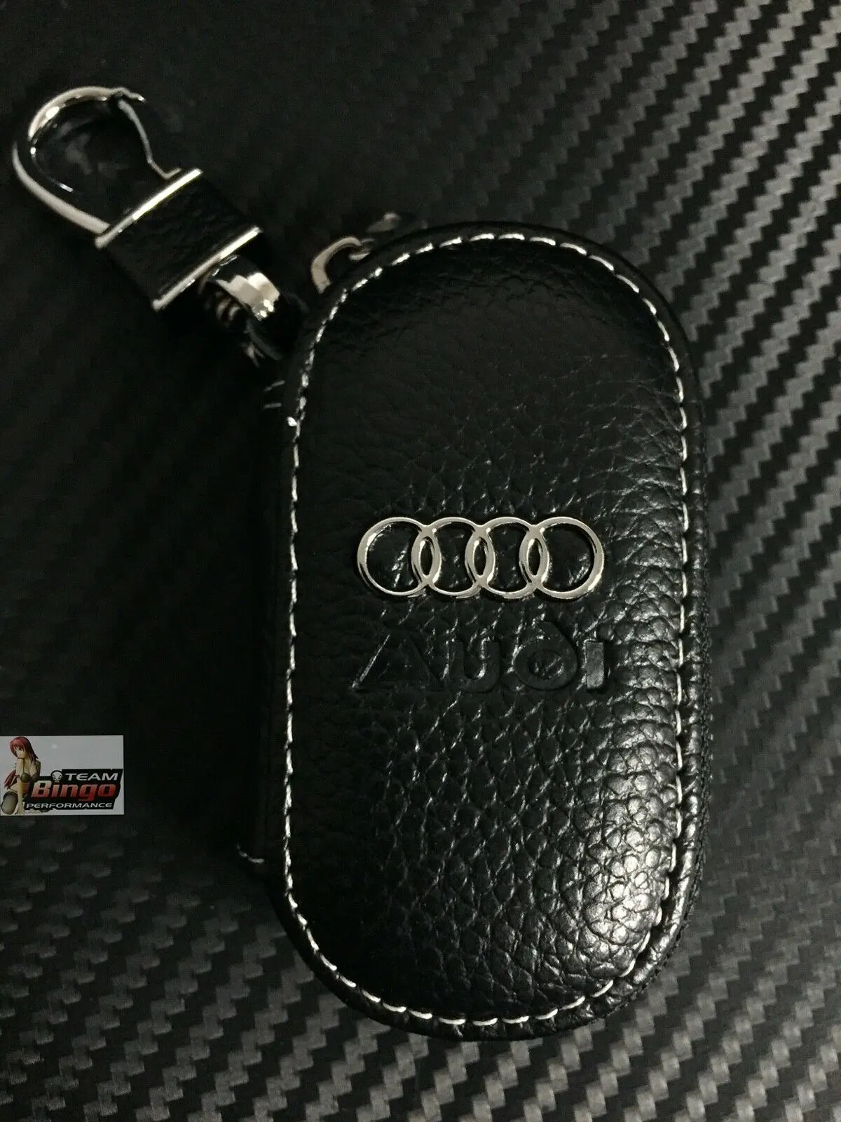 Audi Rs6 R8 Rs4 Q7 A4 S5 Rs5 Leather Key Case Key Fob Holder Australia Stock🇦🇺 1