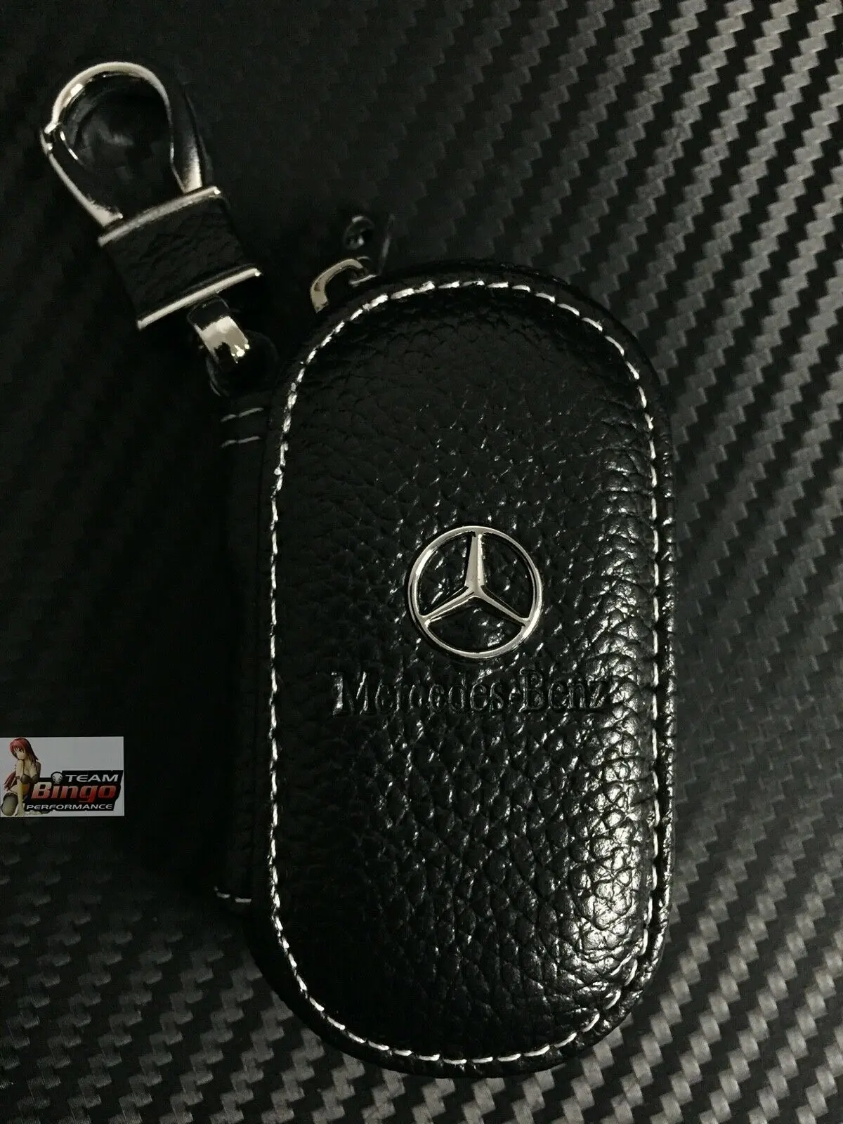 Mercedes Benz & Amg Leather Key Case Key Fob Holder Australia Stock 🇦🇺 1