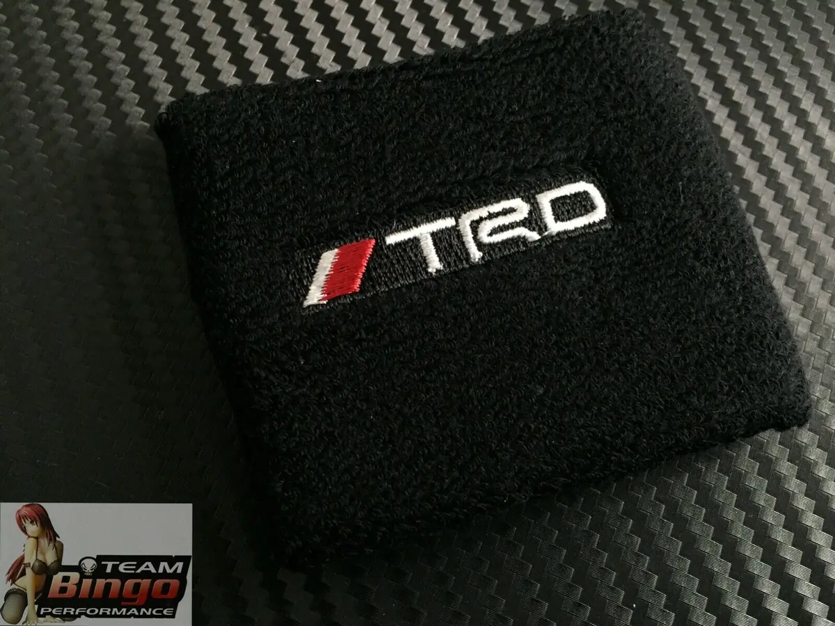 Trd Toyota Clutch Brake Oil Reservoir Fluid Tank Sock Cover Car Bike Sweat Band 1