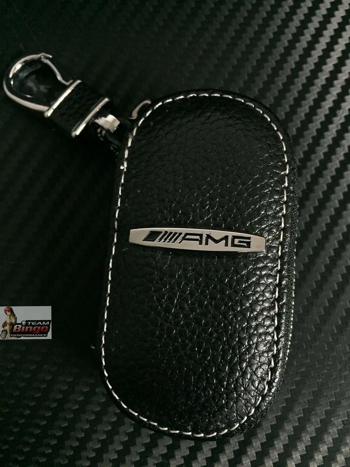 Amg & Mercedes Benz C63 E63 Leather Key Case Key Fob Holder Australia Stock 🇦🇺 1