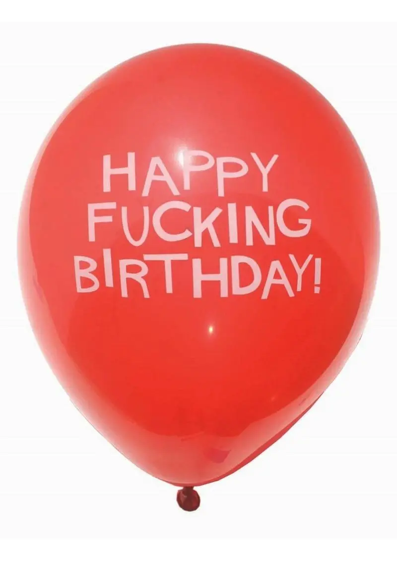 Candyprints X-Rated Birthday Balloons Assorted Colors (8 Per Bag) 1