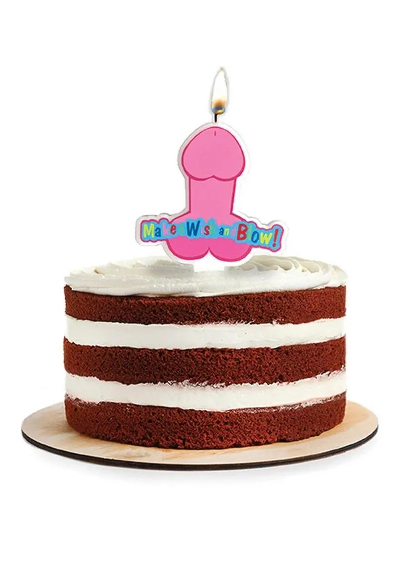 Candyprints Make A Wish And Blow Penis Party Candle 1