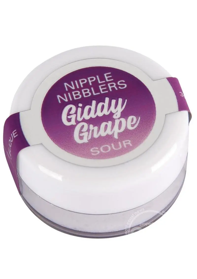 Jelique Nipple Nibblers Sour Tingle Balm Giddy Grape 3 Gm. 1 Pc. 1