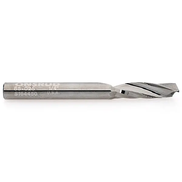 1/4" Solid Carbide One Flute Upcut Super O Flute 1
