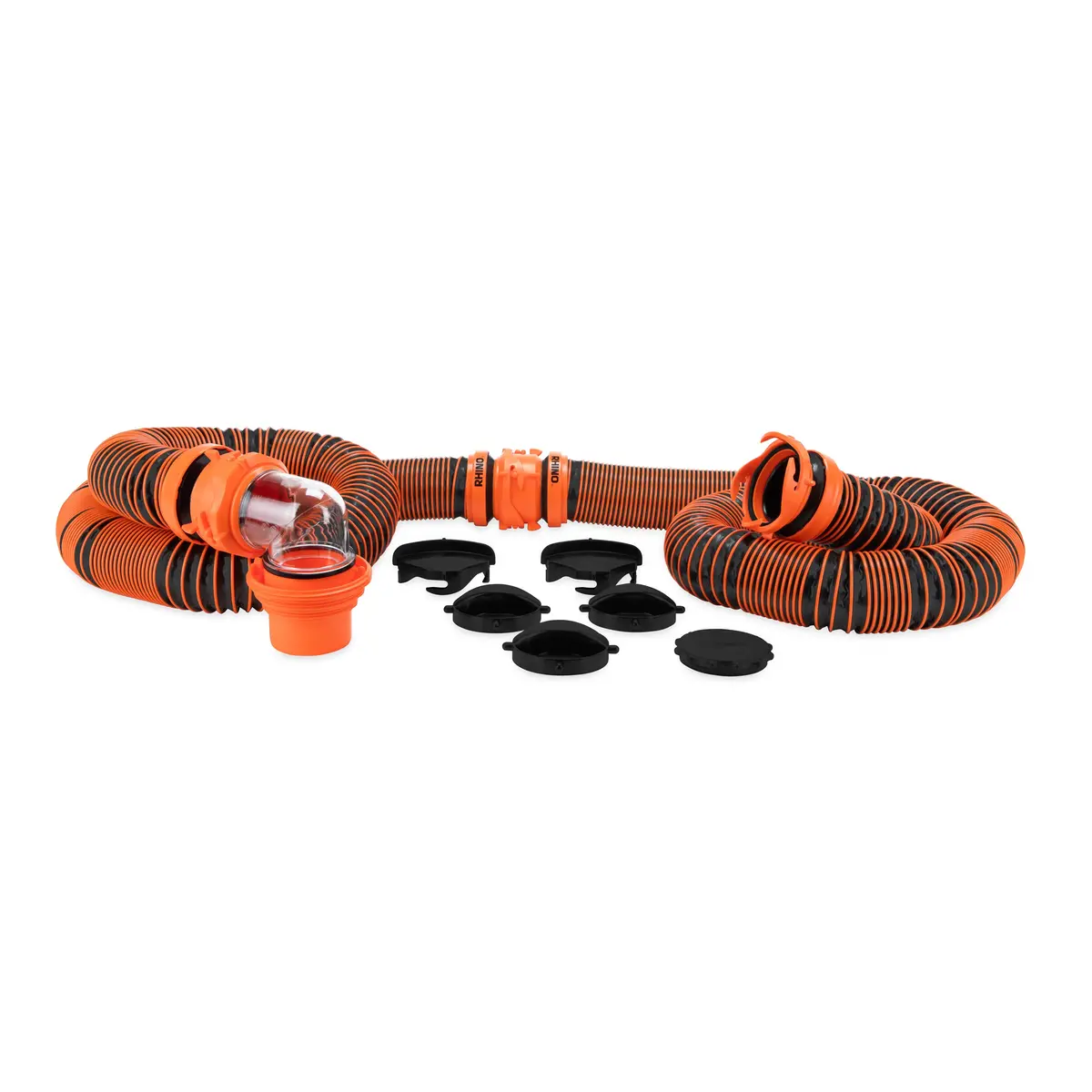 Rhinoextreme 20' Sewer Hose Kit W/4N1,Elbow, Caps 1