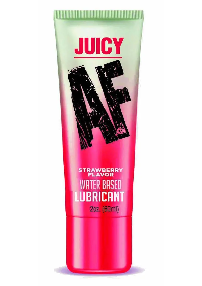 Juicy Af Water Based Flavored Lubricant Strawberry 2Oz 1