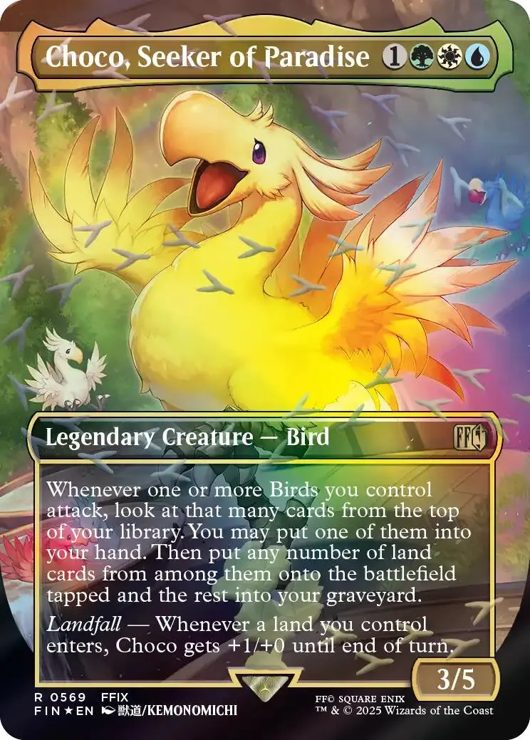 Choco, Seeker Of Paradise (Borderless) (Chocobo Track Foil) [Fin - 569] 1