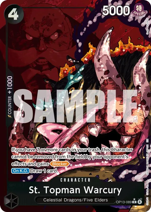 St. Topman Warcury (Alternate Art) [Op13 - Op13-089] 1