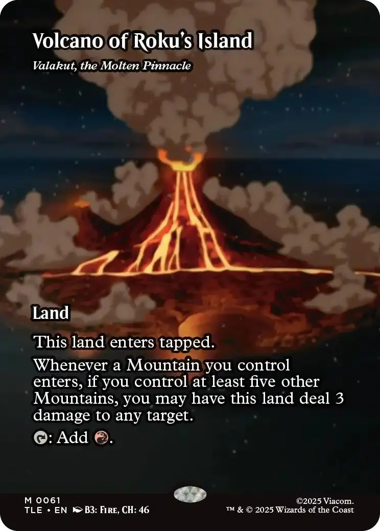 Volcano Of Roku's Island - Valakut, The Molten Pinnacle (Borderless) [Tle - 61] 1
