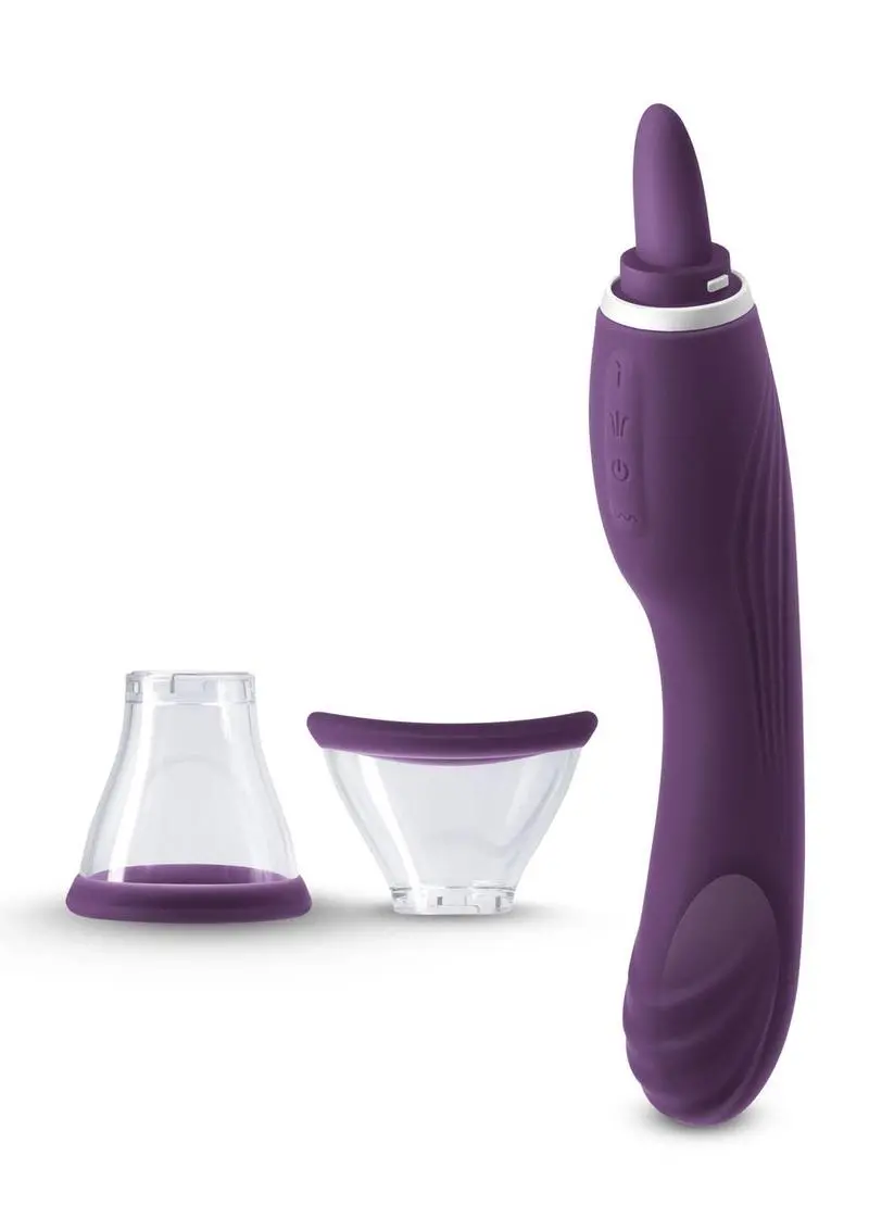 Inya Triple Delight Rechargeable Silicone Vibrator - Purple 1