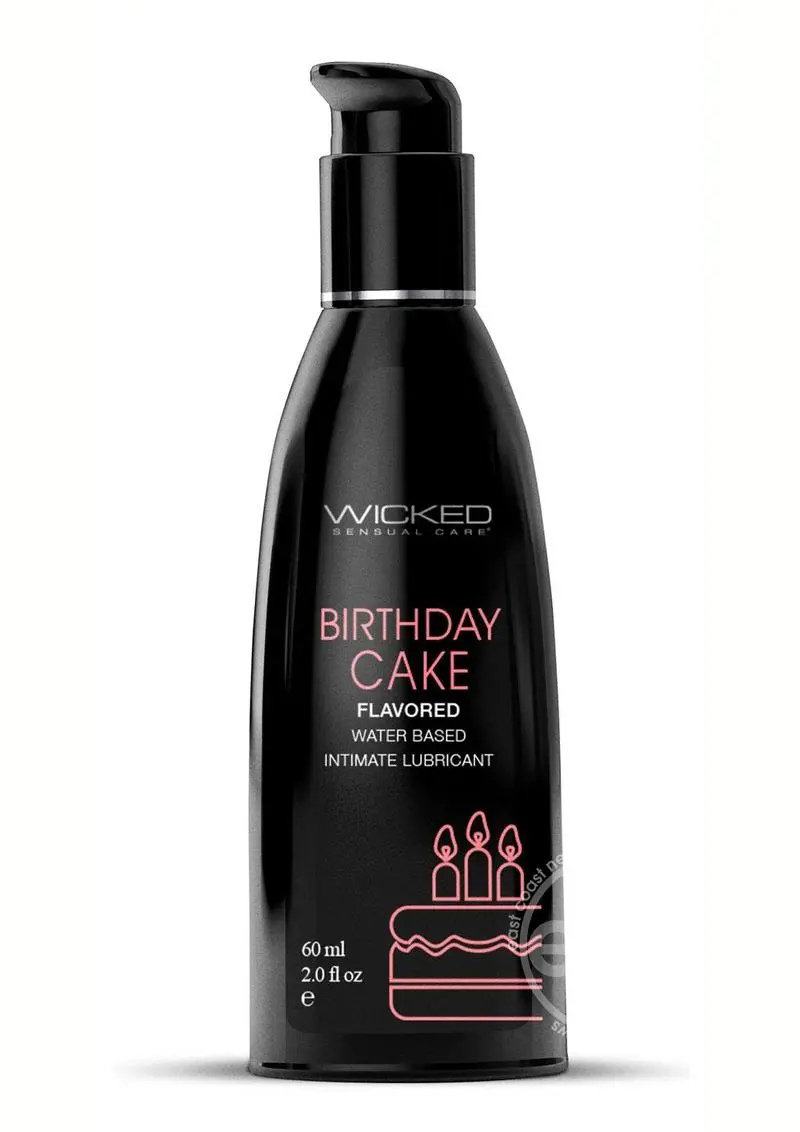 Wicked Aqua Water Based Flavored Lubricant Birthday Cake 2Oz 1