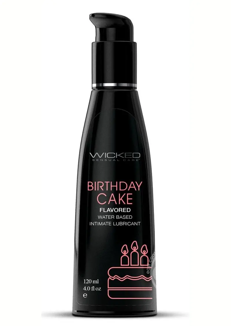 Wicked Aqua Water Based Flavored Lubricant Birthday Cake 4Oz 1