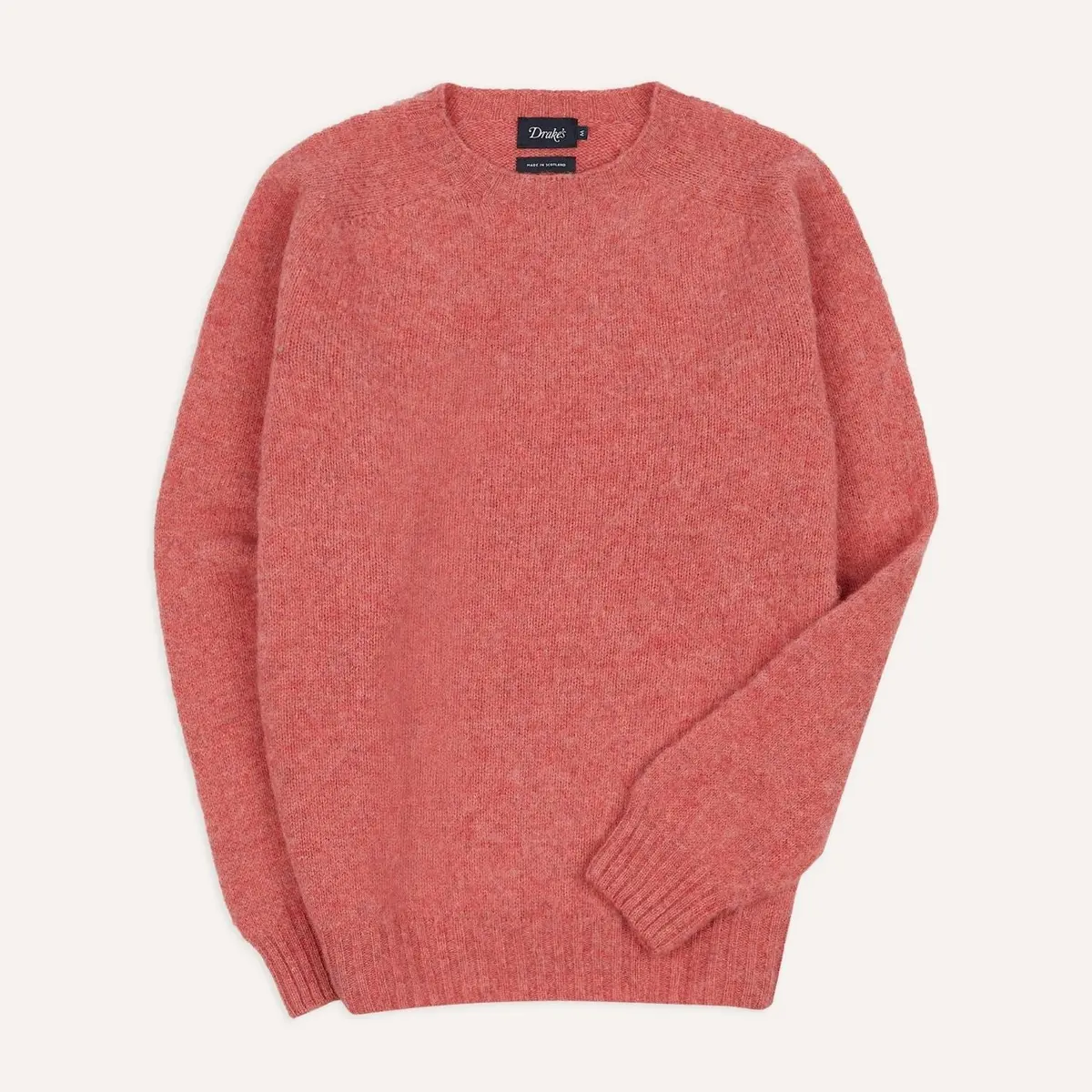 Dusty Rose Brushed Shetland Crew Neck Sweater 1