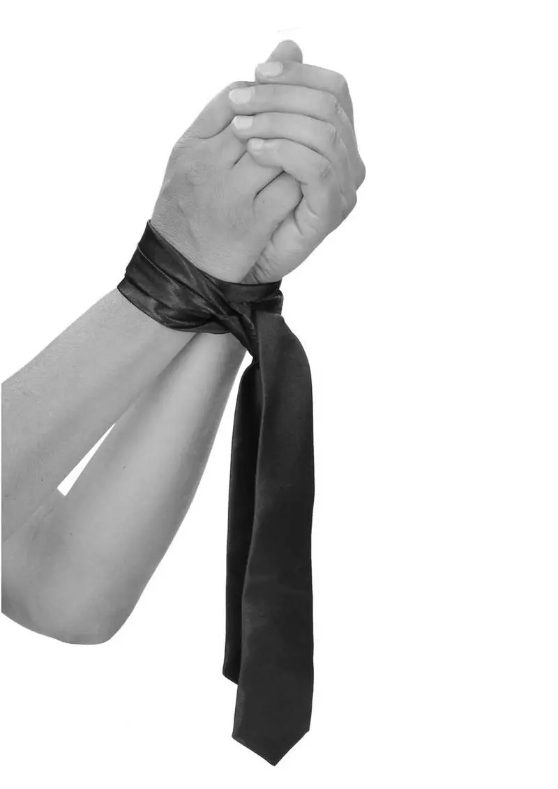 Ouch! Satin Bondage Tie - Black 1