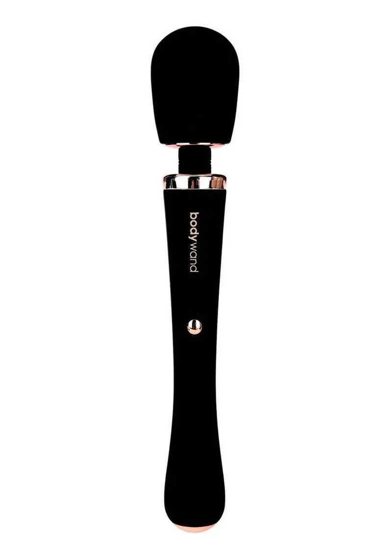 Bodywand Couture Rechargeable Silicone Wand Massager - Black/Rose Gold 1